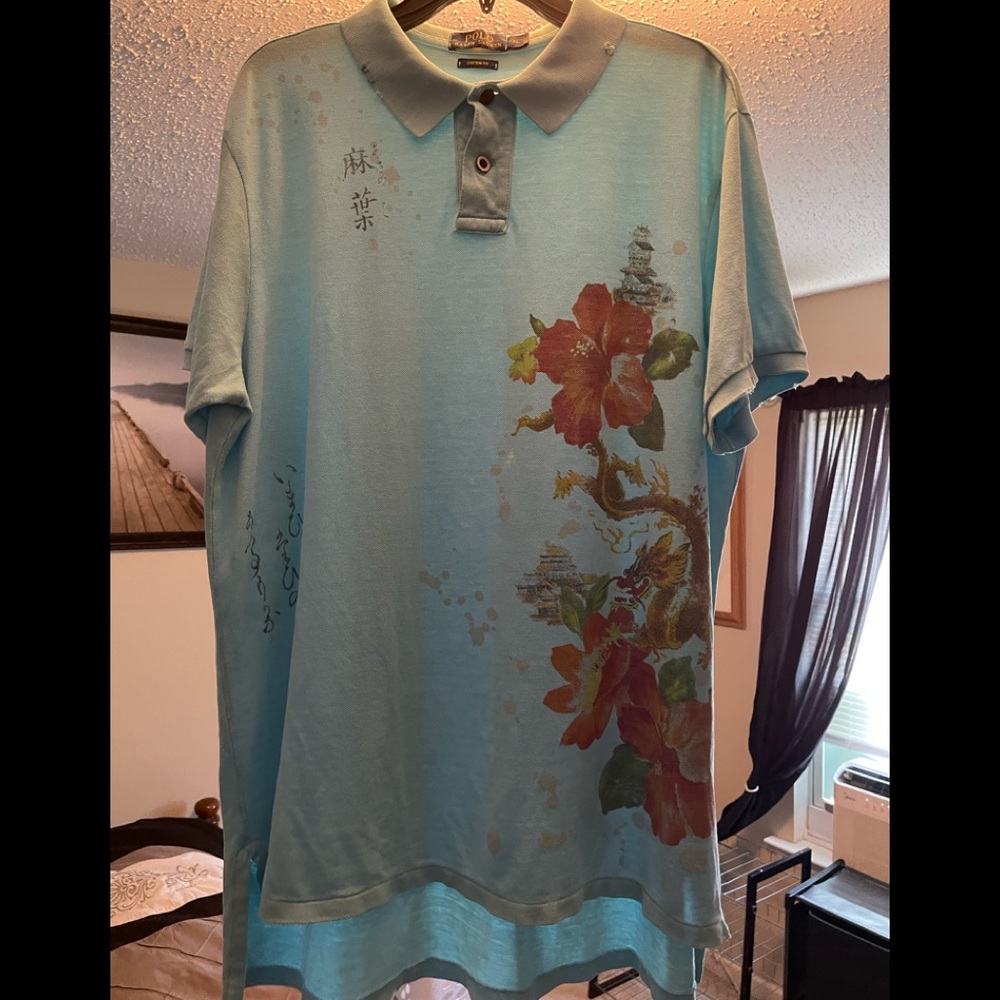 Polo Ralph Lauren Dragon Breaching Shirts Men’s Size XL New